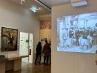 A film playing within the exhibition space 