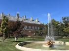 A fountain in front of the Palacio Real de Aranjuez 