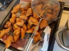 Fried kleinur laid out to dry
