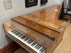 A simple harpsichord in the Fitzwilliam Museum in Cambridge, England