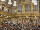 A classical concert inside the Musikverein, or Vienna Music Society building