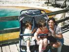 My mom, sister, and me in Yellowstone National Park, Wyoming in 2003