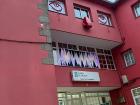 The Arousa Moza building, decked out for Halloween.