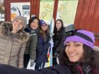 My friends and I take on cross country skiing!