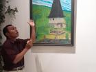 A picture of Timorese traditional homes in the museum--there are still some traditional homes to this day