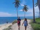 Me and Caleb walking along the Wataboo beach in Baucau