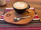Enjoying a latte in my region's capital city
