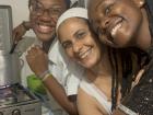 My host mom was so welcoming! Here we were cooking couscous together.