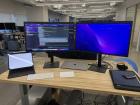 My desk setup during my internship at Notability (so many screens!)