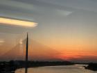 A sunset on the river