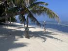 Here's a picture of the beach on the island. 