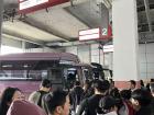 Boarding the bus to Seoul
