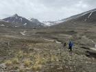 View of the Scott Turnerbreen glacier in the distance