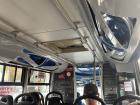 The interior of a public bus. Some of them are minivans which can be quite tight to be in one!
