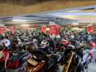 The parking garage at the mall