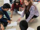 Me leading an arts workshop for kids