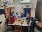 Our family and tenants eating dinner together