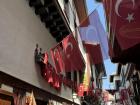 This is a street market here in Türkiye were they sell gifts and souvenirs. Turkish people love to put the Turkish flag everywhere!