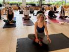 Me and my friends went to this week's yoga class.