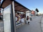 This is the bus stop by my apartment. I use it frequently!