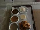 Here's a typical lunch at her dorm