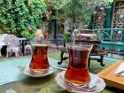 There are typical glasses of tea in Türkiye!