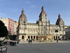 The Plaza Mayor in A Coruña, a coastal city in Galicia