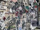 A wall covered by students at UNAL (the National University of Colombia)