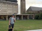 This is me on my first day at Cornell University on may way to study Conservation Bioacoustics for my first day. 