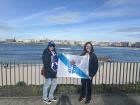 Lara and I with the Galician flag