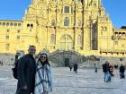 John and I in front of the cathedral of Santiago de Compostela 
