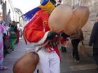 Here's a close-up of the inflated cow bladders