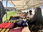Ita'i Our Cloth (Ebira business) selling their woven goods at the Goge Africa Festival in Lagos.