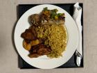 A typical meal in Nigeria will have fried plantains on the side.