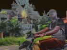 Man riding an okada (motorbike) in Lagos. 