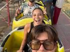 Riding the roller coaster at Magic Land with the Fulbrighter's from Rwanda and Botswana!