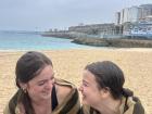 My friend Annie and I after our polar plunge! It was so cold
