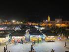Here is a picture of Jemaa el-Fnaa in Marrakech--even at night the square is alive and bustling!