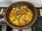 The first vegetable and chicken tajine that I cooked under the careful supervision of my host mother