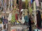A few beautiful necklaces being sold at open market by Salvador's Port