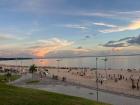 The sun setting over Ponta Negra, Manaus's main beach