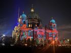Colorful images projected onto buildings around Berlin for the festival of lights