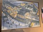 A diagram at the Palace of Tears depicting how the customs checkpoint worked for people arriving at the train station
