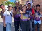 With coworkers before our fiesta parade--we speak Kinaray-a together!