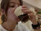 Trying Vietnamese egg coffee in the city!