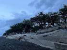Seawall damage in the aftermath of a storm