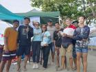 Smiling with the winners of the Bancaton relay race!