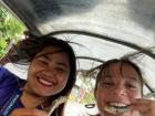 Picking up dried sardines with my coworker