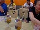 Enjoying halo-halo, a popular parfait-like dessert in the Philippines!