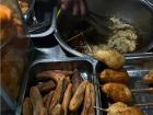 Enjoying fried banana snacks at the Binirayan Festival!